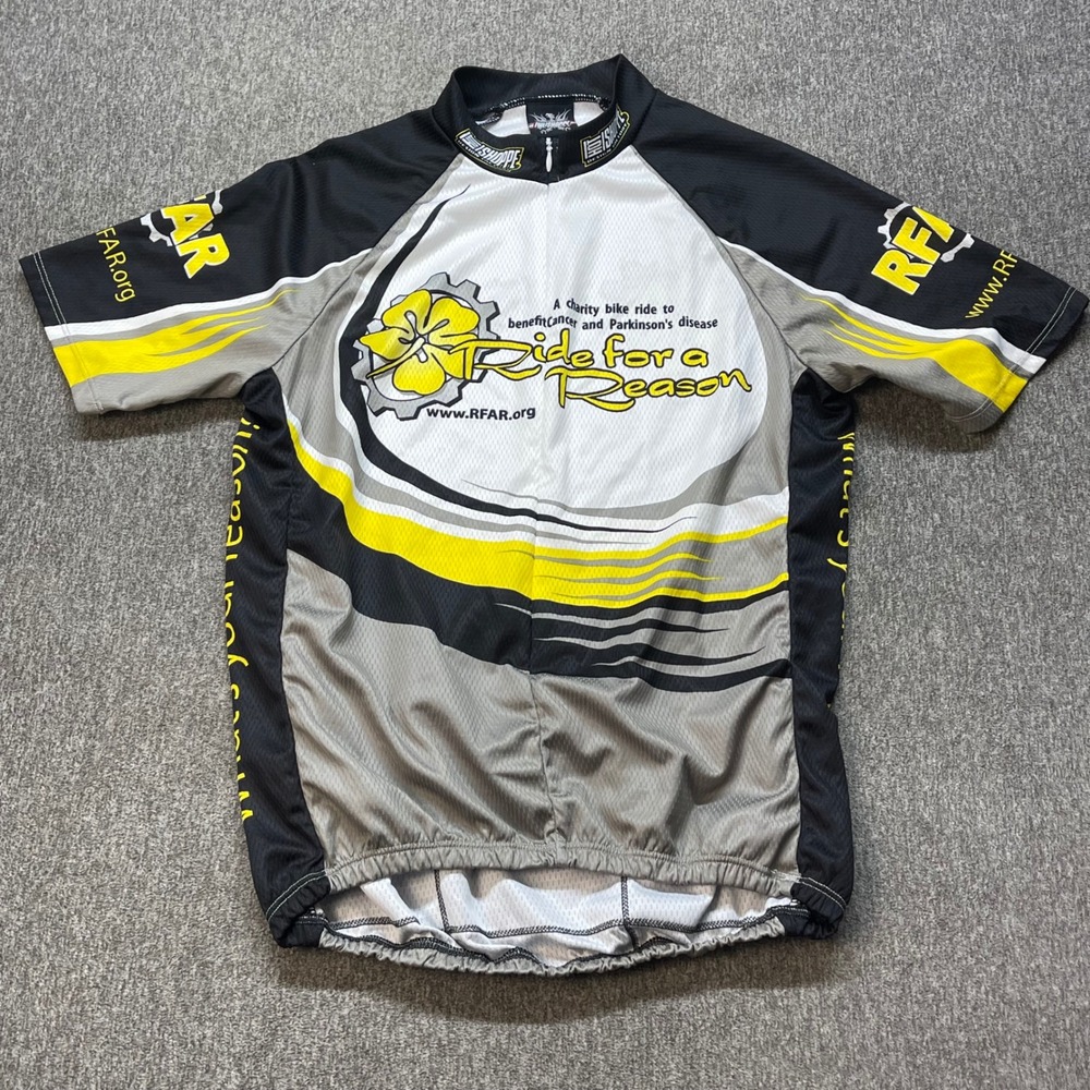 Hot Shoppe Designs Ride for a Reason Cycling Jersey Mens Medium Charity Bike Top